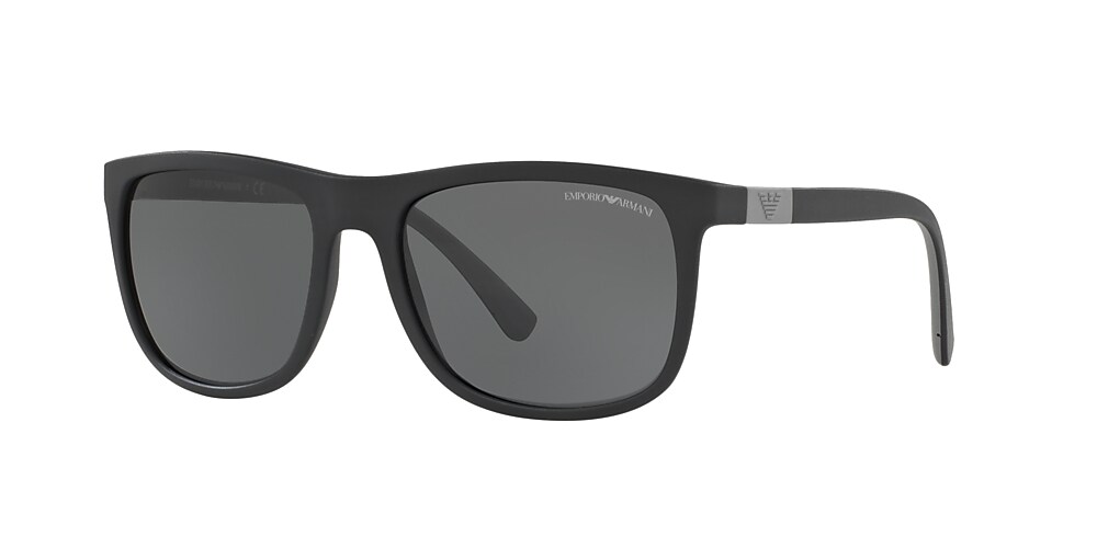 Emporio Armani EA4079 57 Grey Matte Black Sunglasses Sunglass