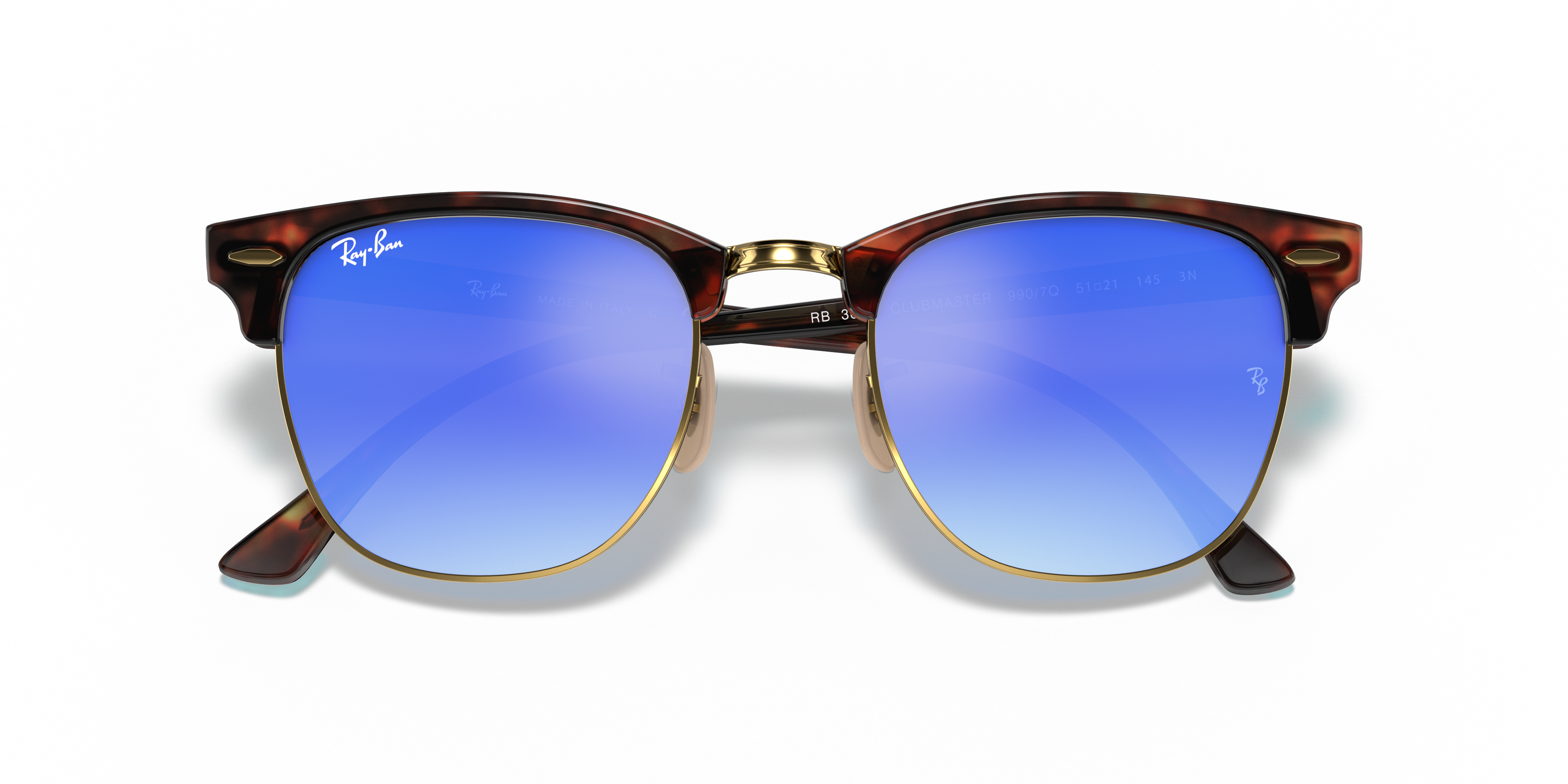 blue gradient mirror ray ban