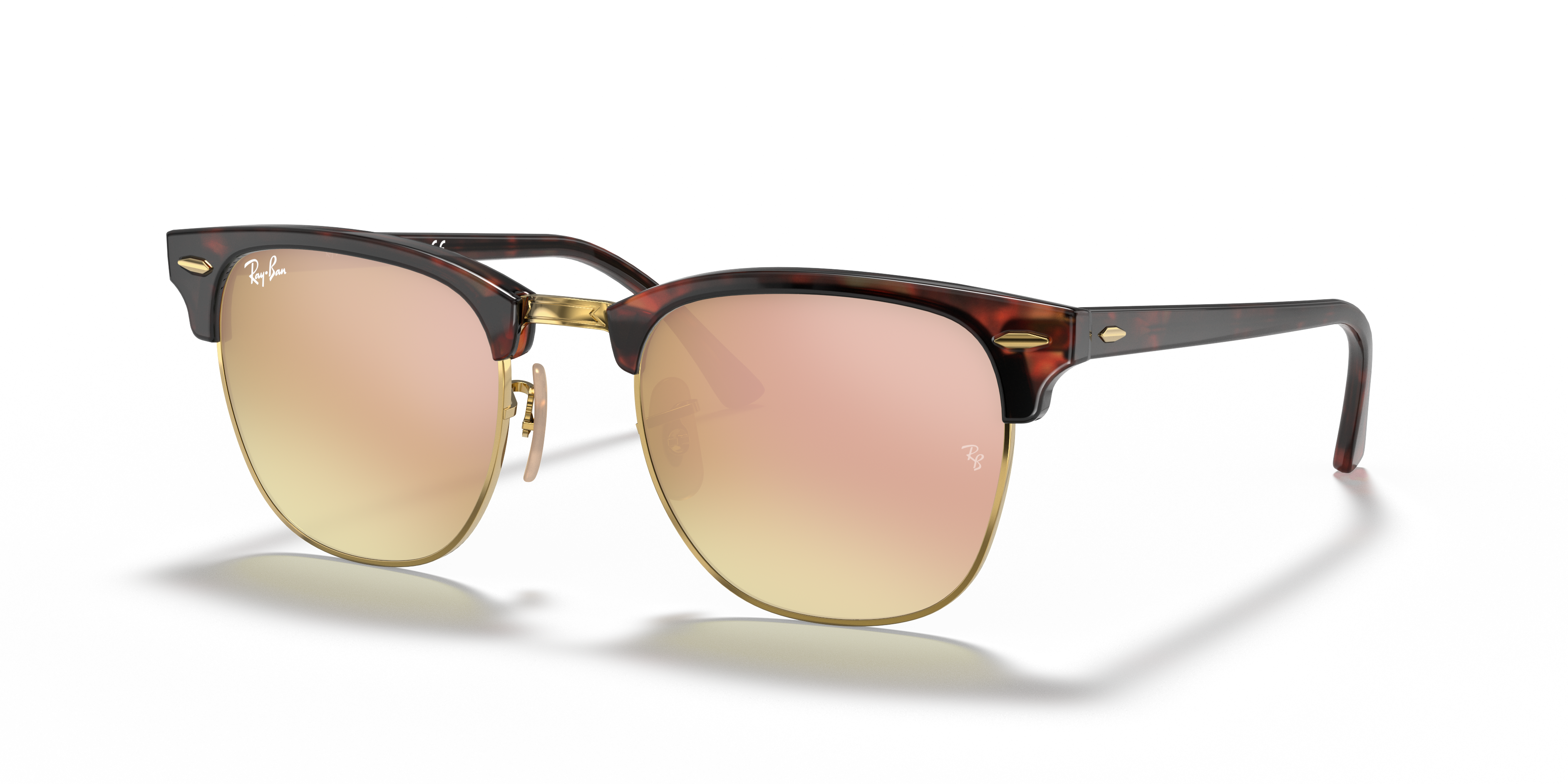 CLUBMASTER FLASH LENSES Sunglasses in Havana On Gold and Blue - RB3016 | Ray -Ban® US