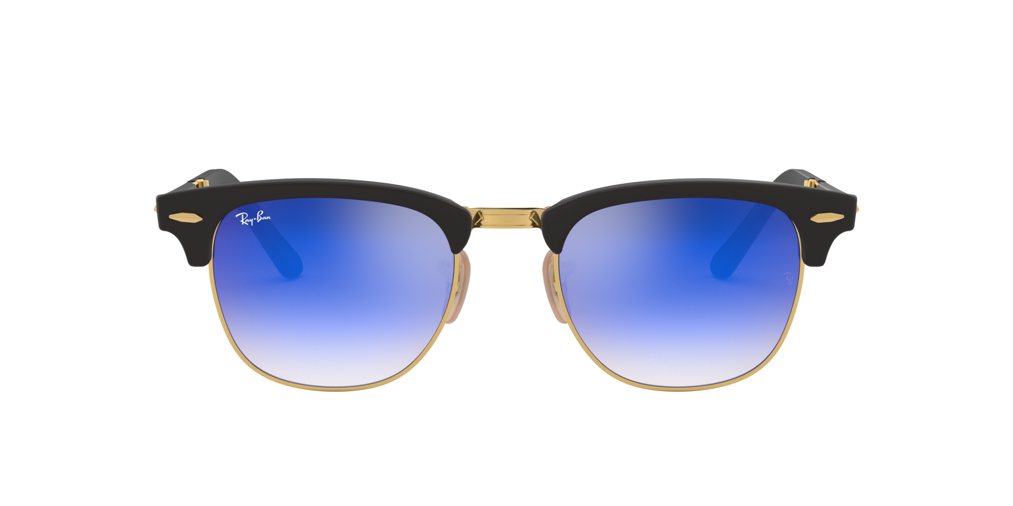 clubmaster folding flash lenses gradient