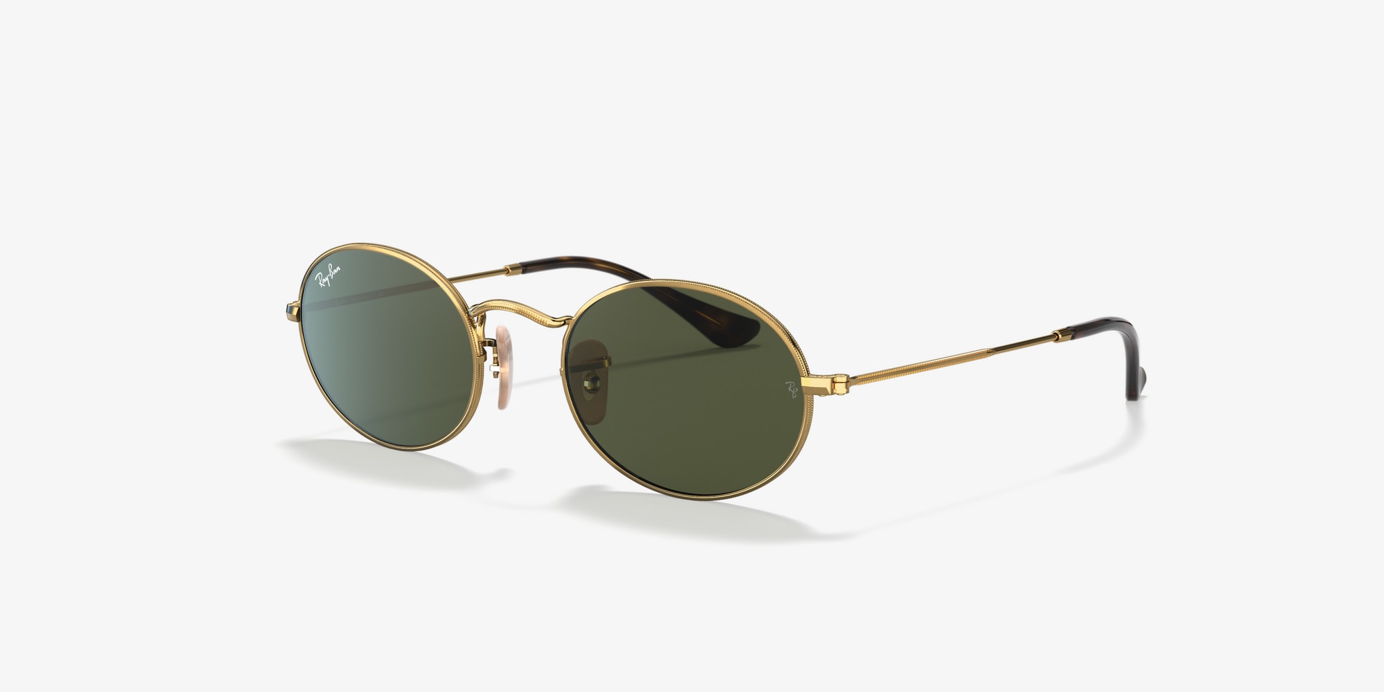 ray ban oval gold