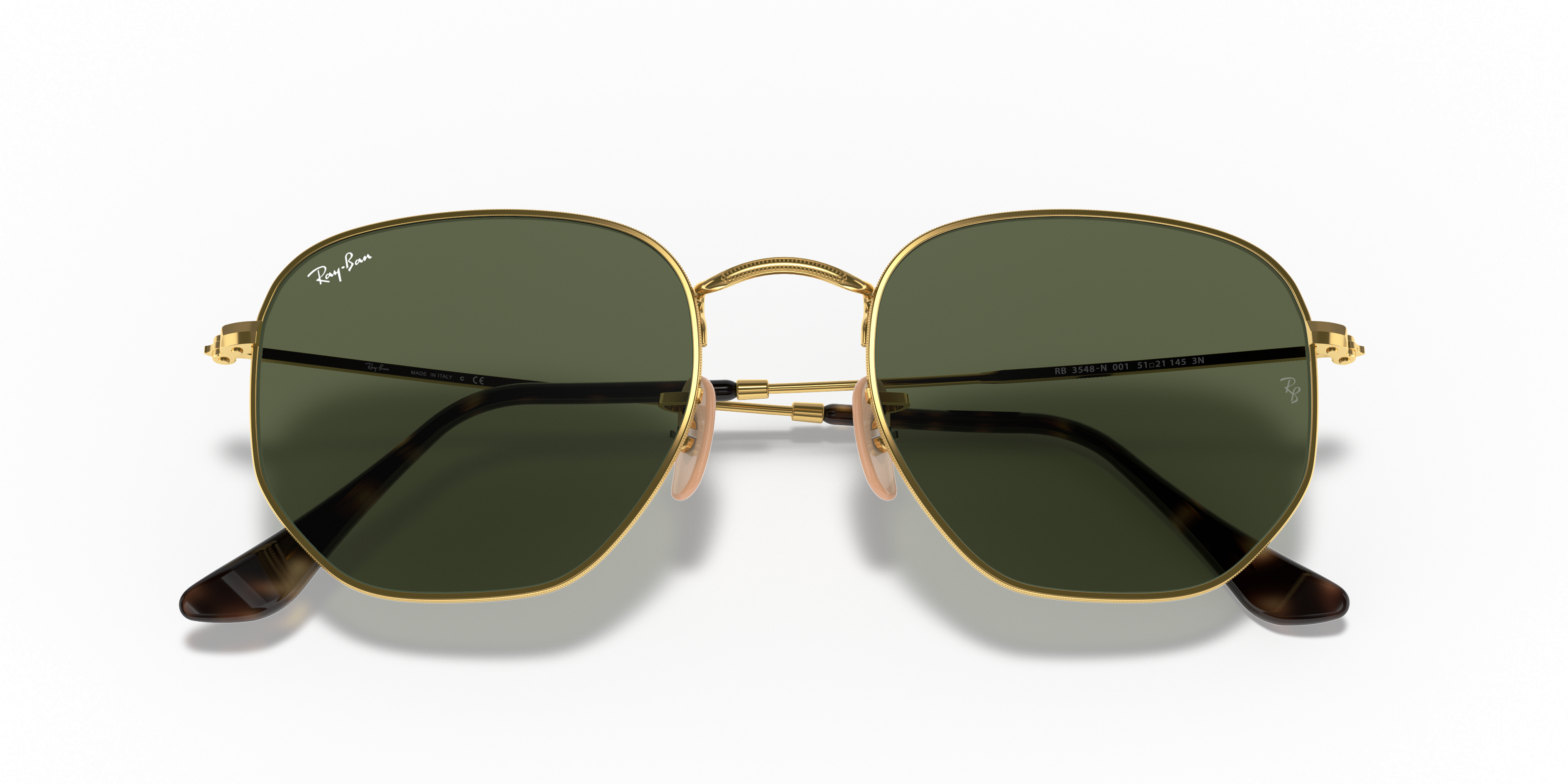 green hexagonal ray bans