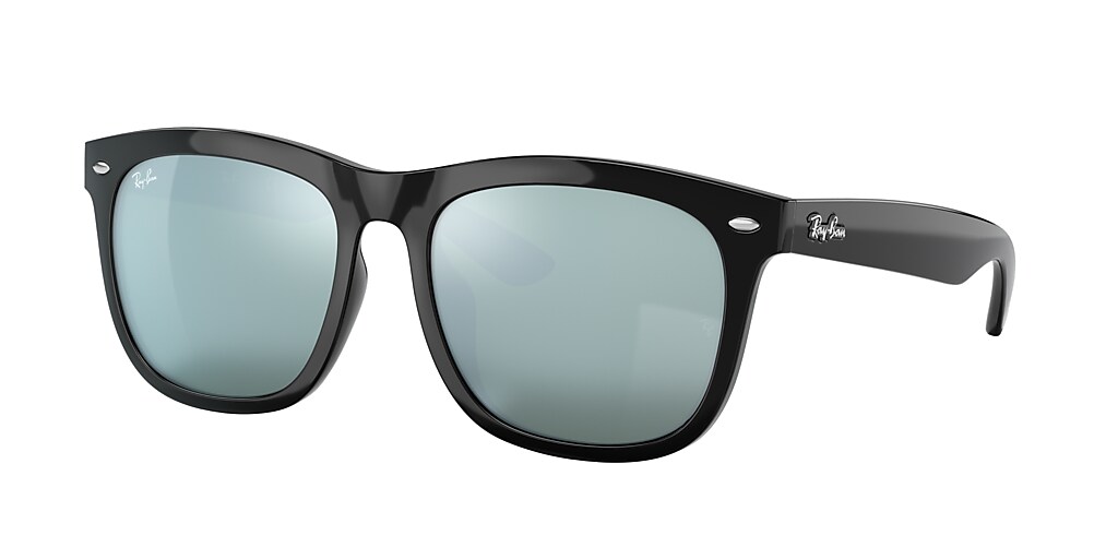 Ray-Ban RB4260D 57 Silver Mirror & Black Sunglasses | Sunglass Hut ...