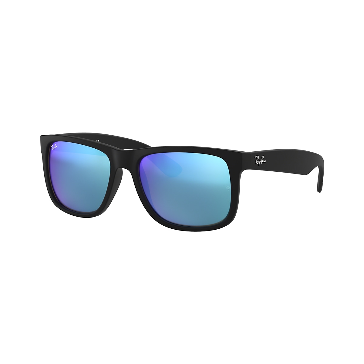 Ray-Ban RB4165F Justin Color Mix 58 Blue Mirror & Black Sunglasses |  Sunglass Hut USA