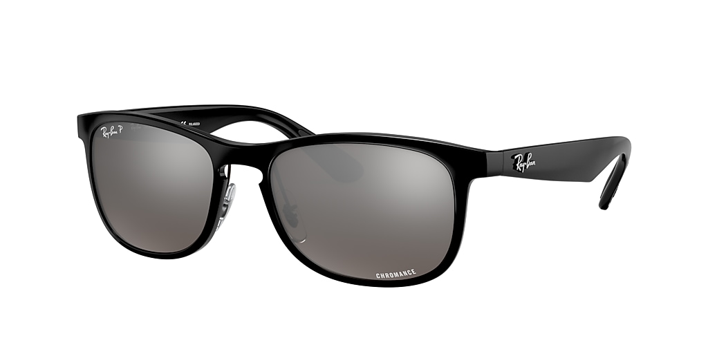 Ray-ban Rb4263 Chromance 55 Silver & Black Polarised Sunglasses 