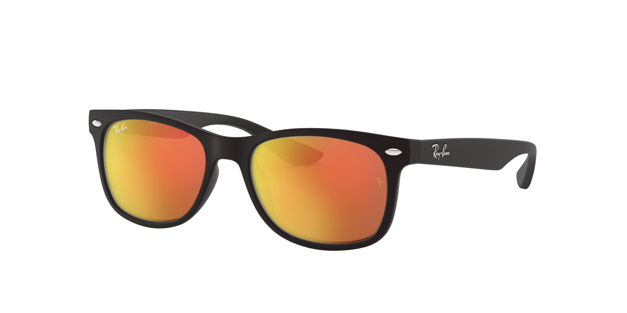 orange and black ray bans