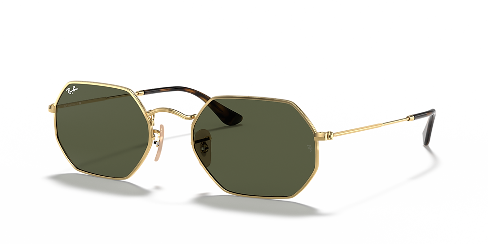 Gold 2025 octagon sunglasses