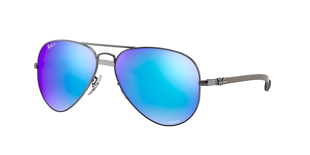 Ray Ban Rb8317ch Chromance 58 Blue Mirror Chromance Polarized And Gunmetal Polarised Sunglasses 