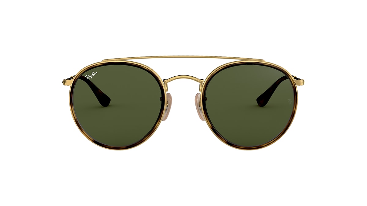 RAY-BAN RB3647N Gold - Unisex Sunglasses, Green Classic G-15 Lens