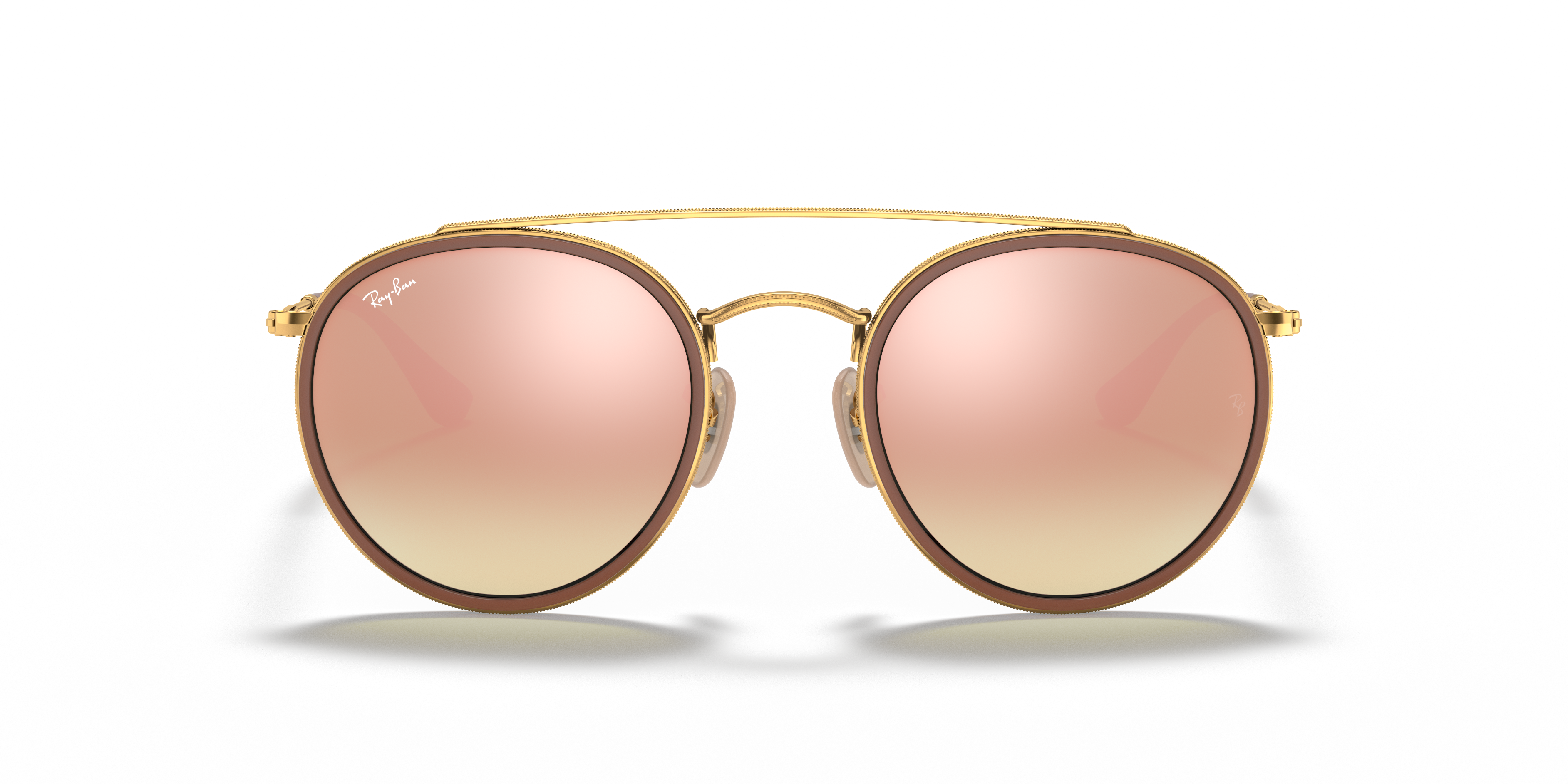 ray ban double bridge rose gold