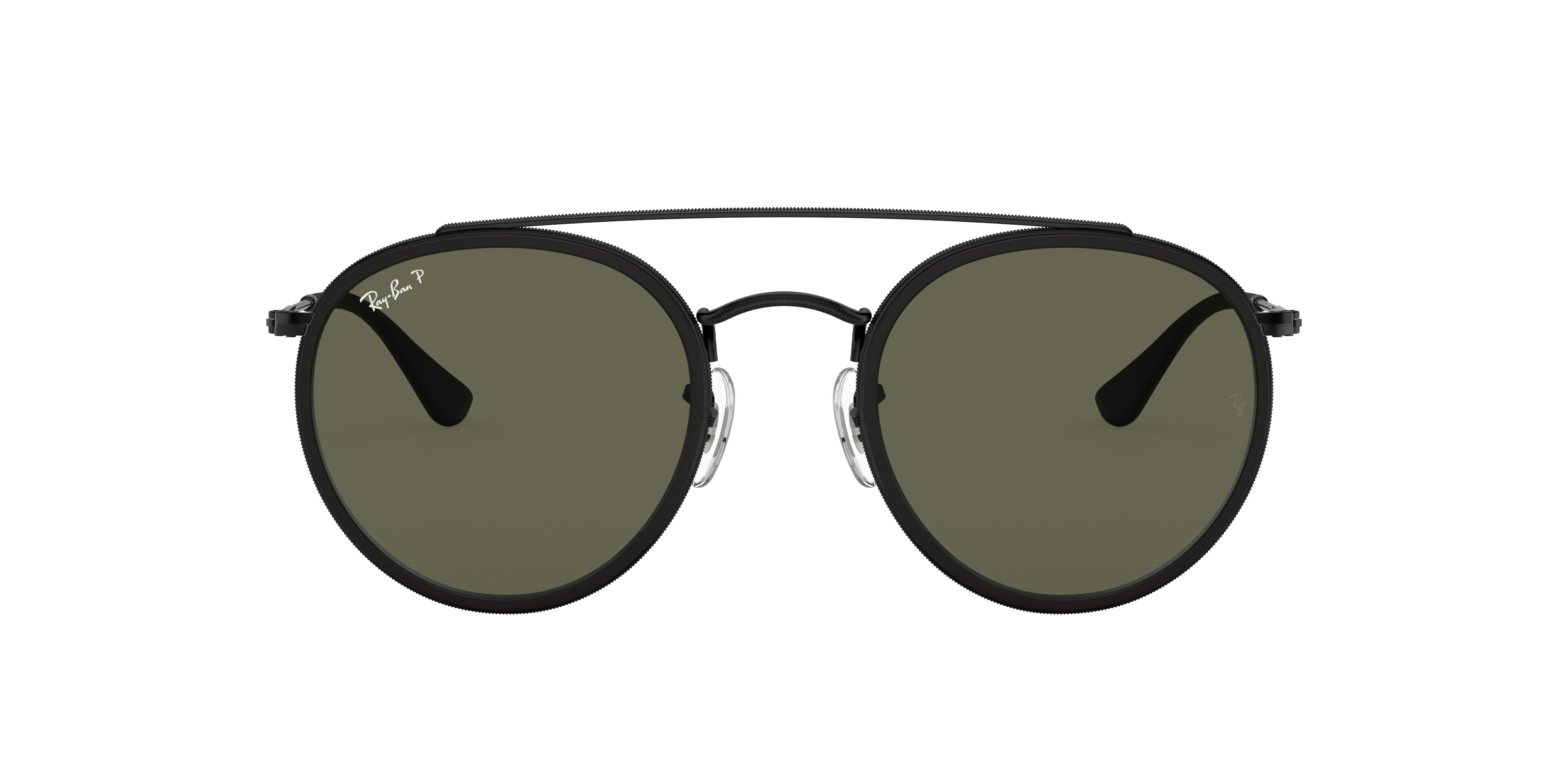 ray ban double bridge black polarized