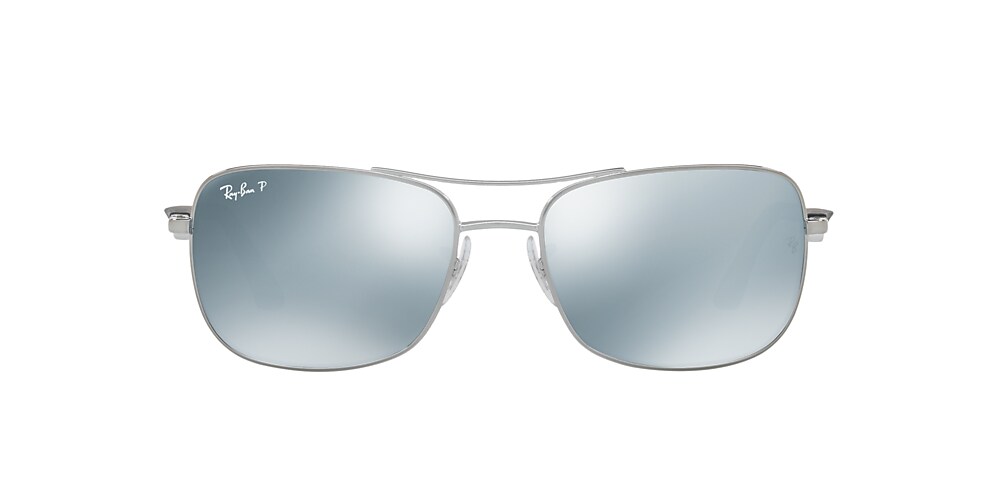 Ray-Ban RB3515 61 Silver & Gunmetal Polarized Sunglasses