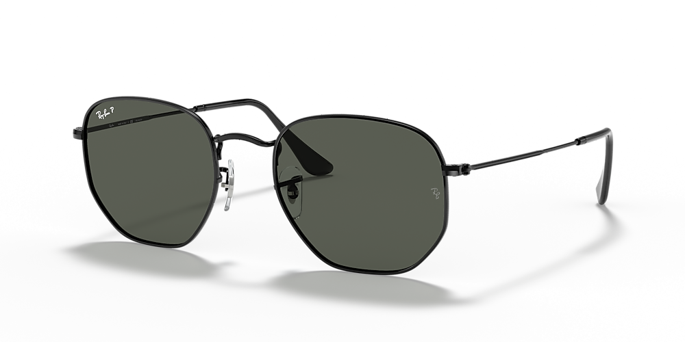 Ray-Ban RB3548N Hexagonal Flat Lenses 51 Polarized Green Classic G-15 & Black Polarised Sunglasses Hut United Kingdom