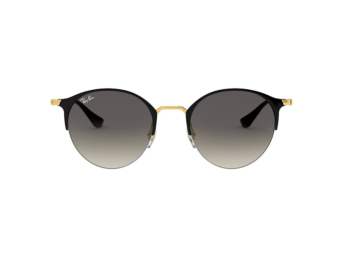 Ray-Ban RB3578 50 Grey Gradient & Black On Gold Sunglasses