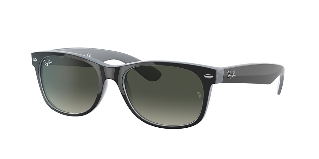 Ray-Ban RB2132 NEW WAYFARER COLOR MIX 55 Grey Gradient & Black ...