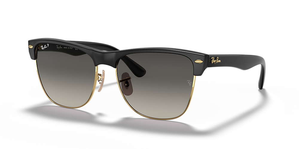 Ray-Ban RB4175 Clubmaster Oversized 57 Grey & Black Polarized Sunglasses