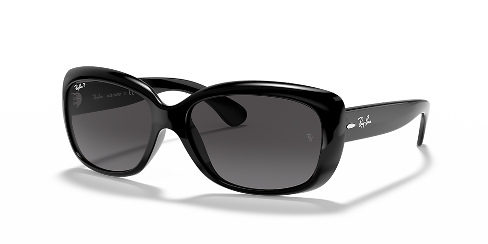 Ray-Ban RB4101 Jackie Ohh 58 Grey & Black Polarized Sunglasses