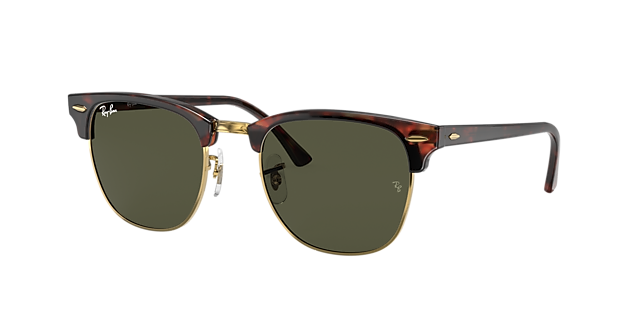 Ray-Ban RB3016F Clubmaster Classic 55 Green & Black Polarized 