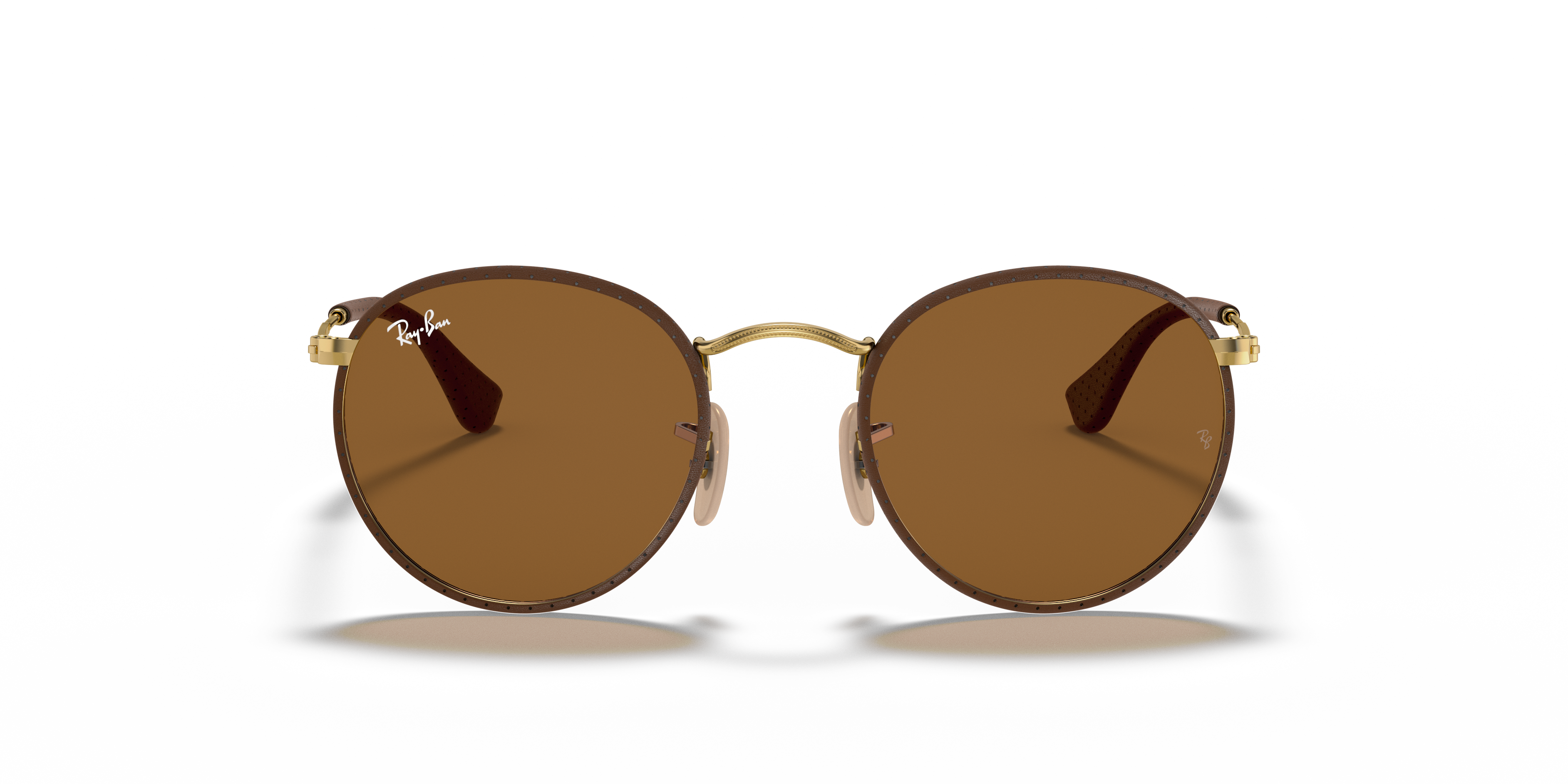 Voyage Brown-Gold Round Sunglasses - MG2974