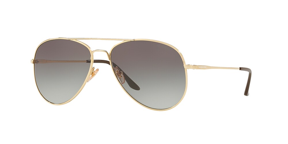 Sunglass Hut Collection HU1001 59 Grey Gradient & Gold Sunglasses