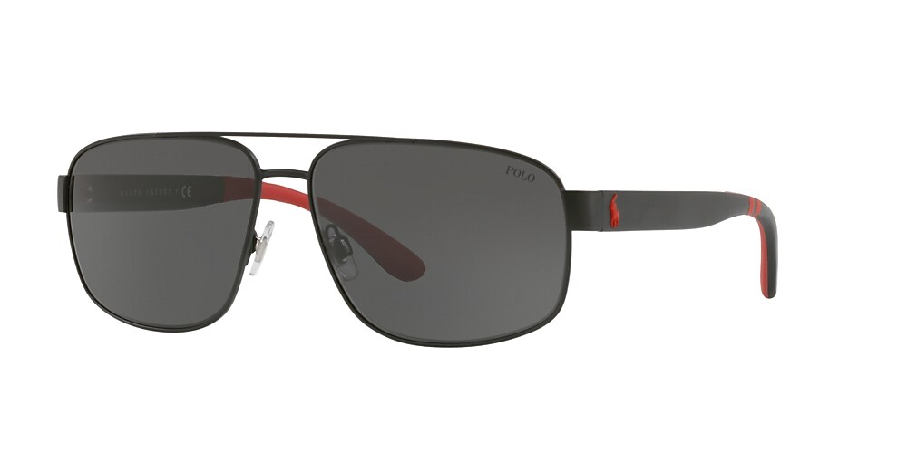 Polo Ralph Lauren PH3112 62 Grey & Matte Black Sunglasses 