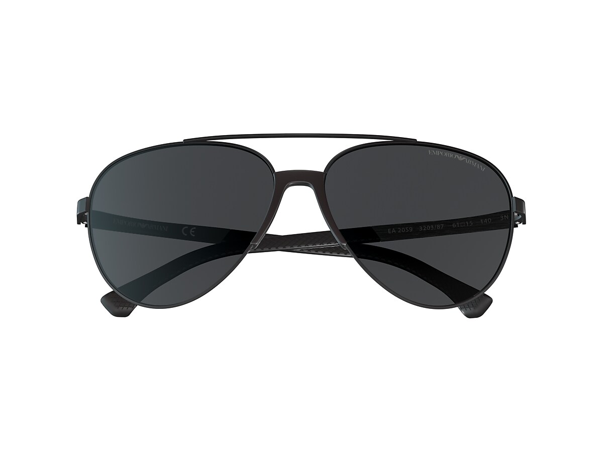 Emporio Armani EA2059 61 Grau & Matt Schwarz Sunglasses | Sunglass 