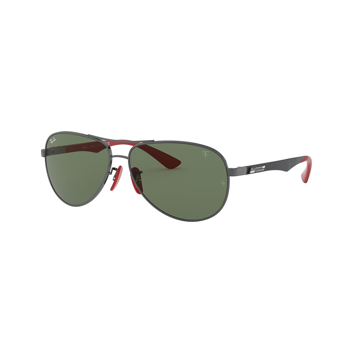 RAY-BAN RB8313M Scuderia Ferrari Collection Gunmetal - Men Sunglasses,  Green Classic Lens