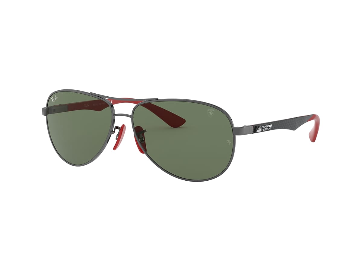 RAY-BAN RB8313M Scuderia Ferrari Collection Gunmetal - Men Sunglasses,  Green Classic Lens