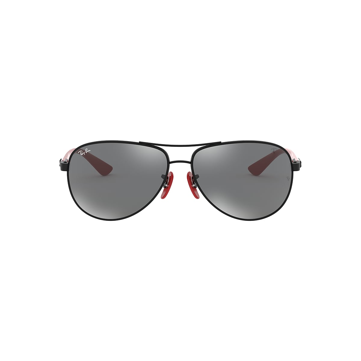Ray-Ban RB8313M FERRARI Grey Mirror Silver & Black Sunglasses | Sunglass USA
