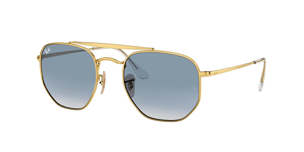 Ray Ban Rb3648 Marshal 54 Light Blue Gradient Gold Sunglasses Sunglass Hut Usa