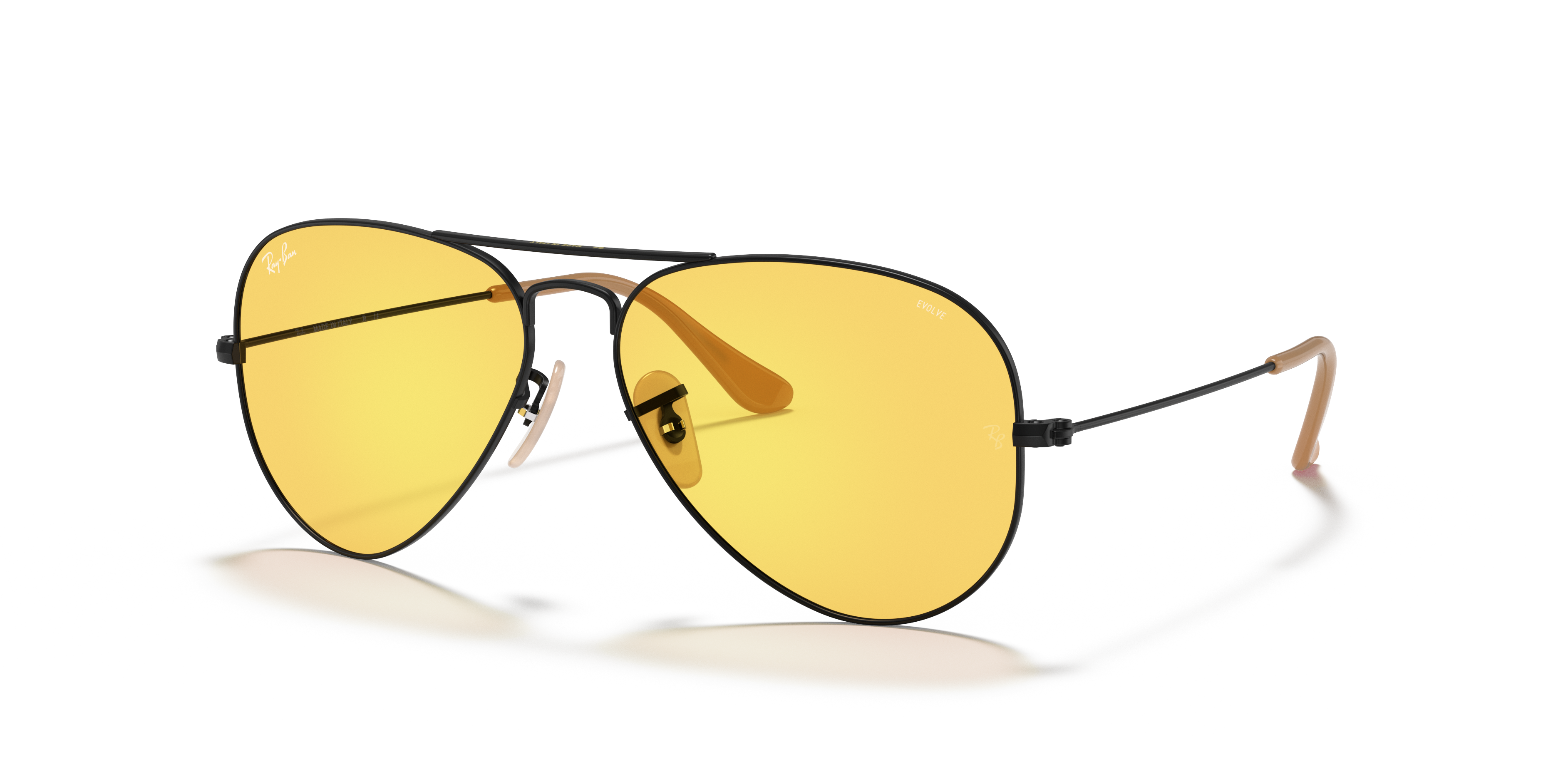 yellow ray ban glasses