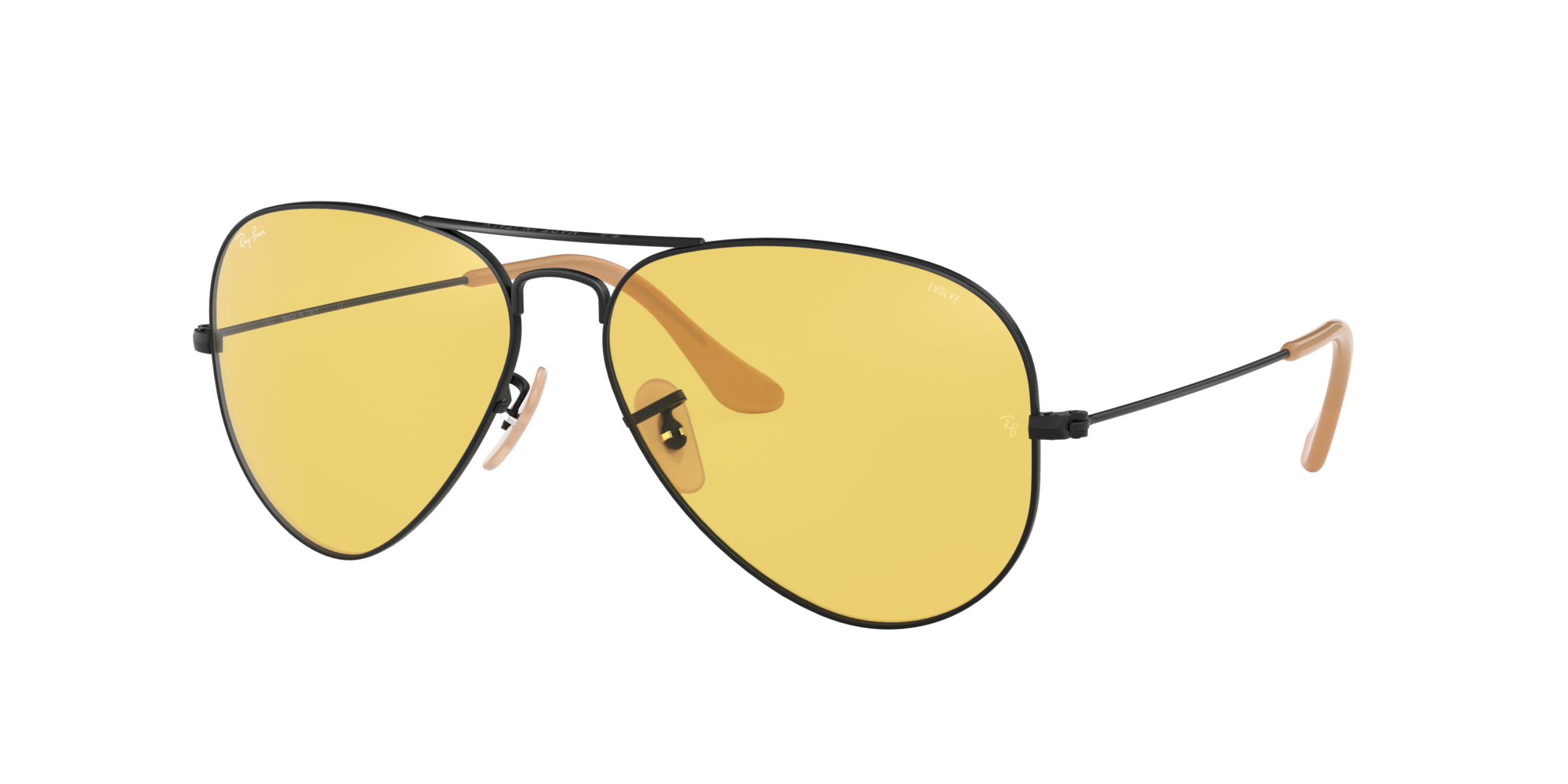Ray-Ban RB3025 AVIATOR WASHED EVOLVE 58 Yellow Photocromic \u0026 Black  Sunglasses | Sunglass Hut Australia