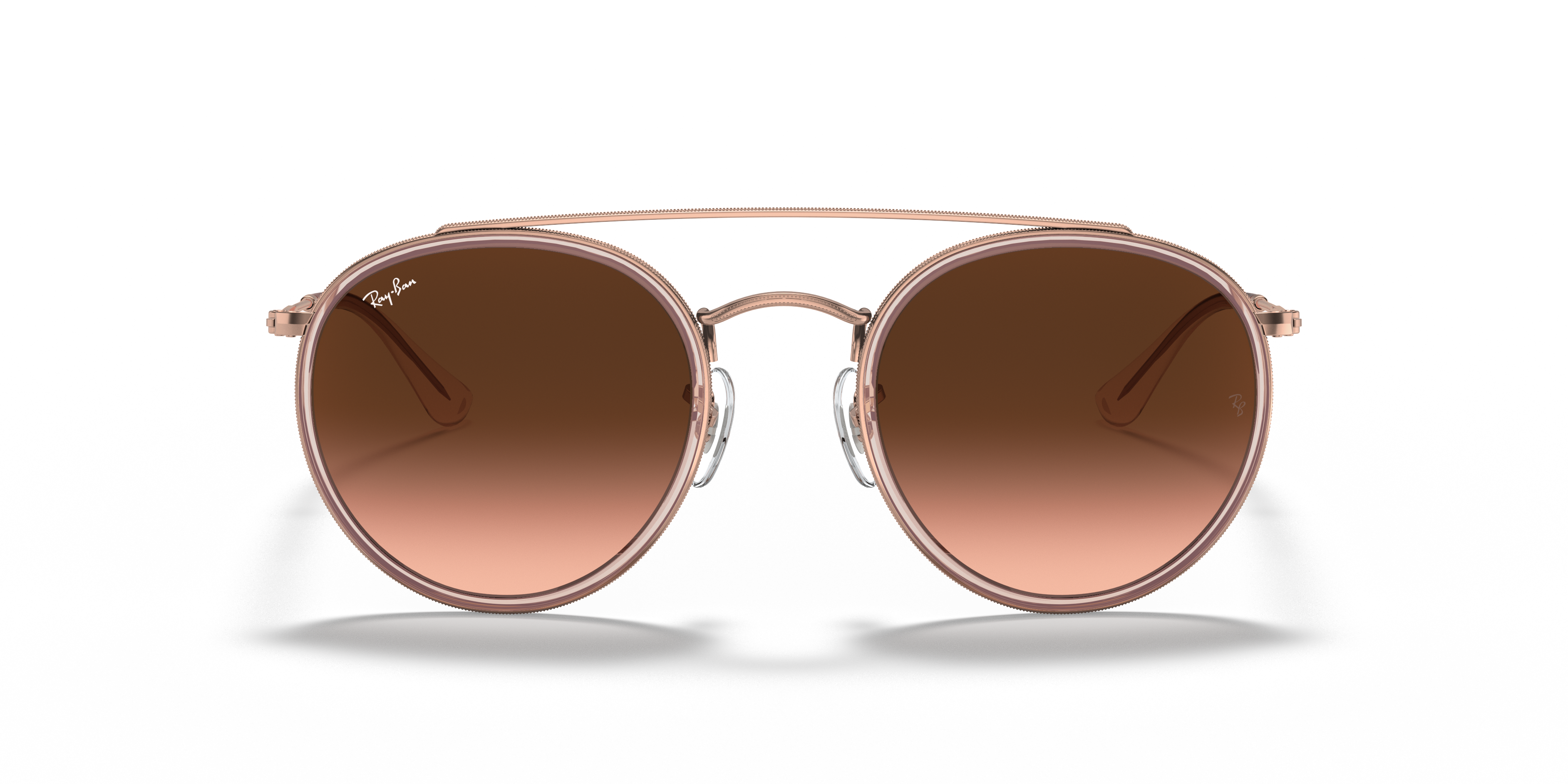 ray ban double bridge rose gold