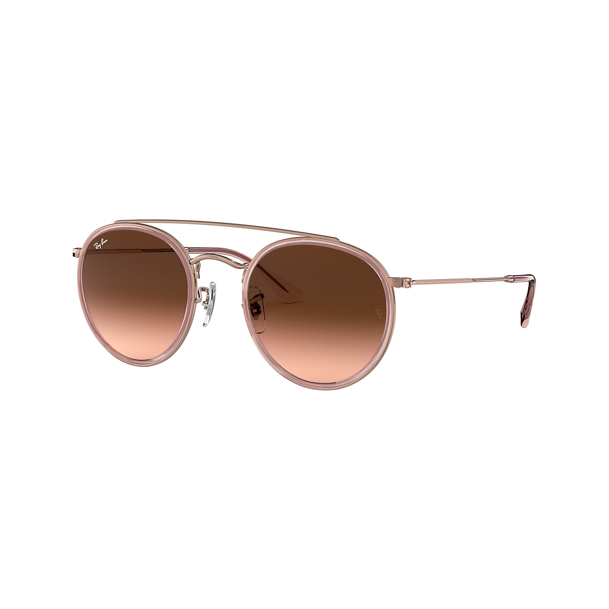 liberaal Buitenland Matig Ray-Ban RB3647N Round Double Bridge 51 Brown Gradient & Copper Sunglasses |  Sunglass Hut USA