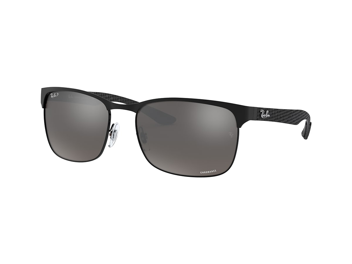 Ray-Ban RB8319CH Chromance 60 Silver & Black Polarized Sunglasses 