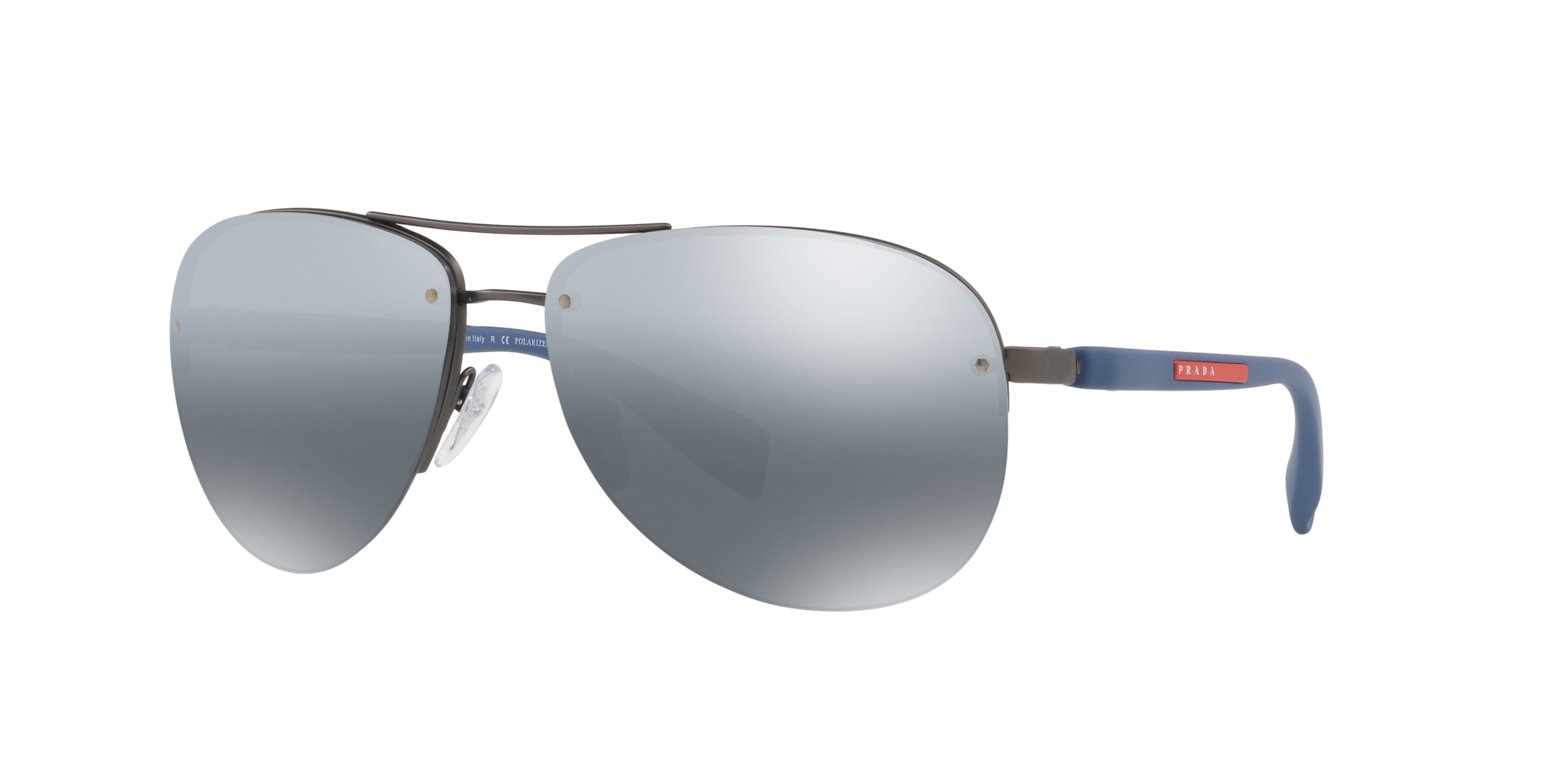 prada silver mirror sunglasses