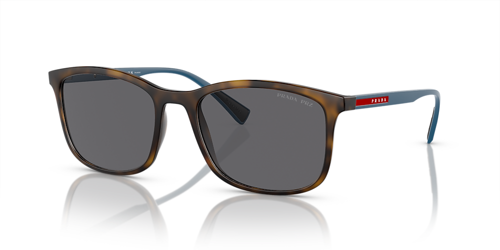 Prada Linea Rossa PS 01TS Lifestyle 56 Polarized Grey u0026 Havana Rubber  Polarised Sunglasses | Sunglass Hut United Kingdom