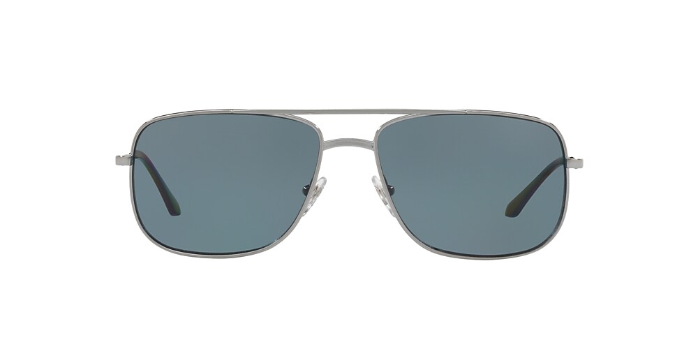 Sunglass Hut Collection HU1004 59 Polar Blue & Gunmetal Polarized