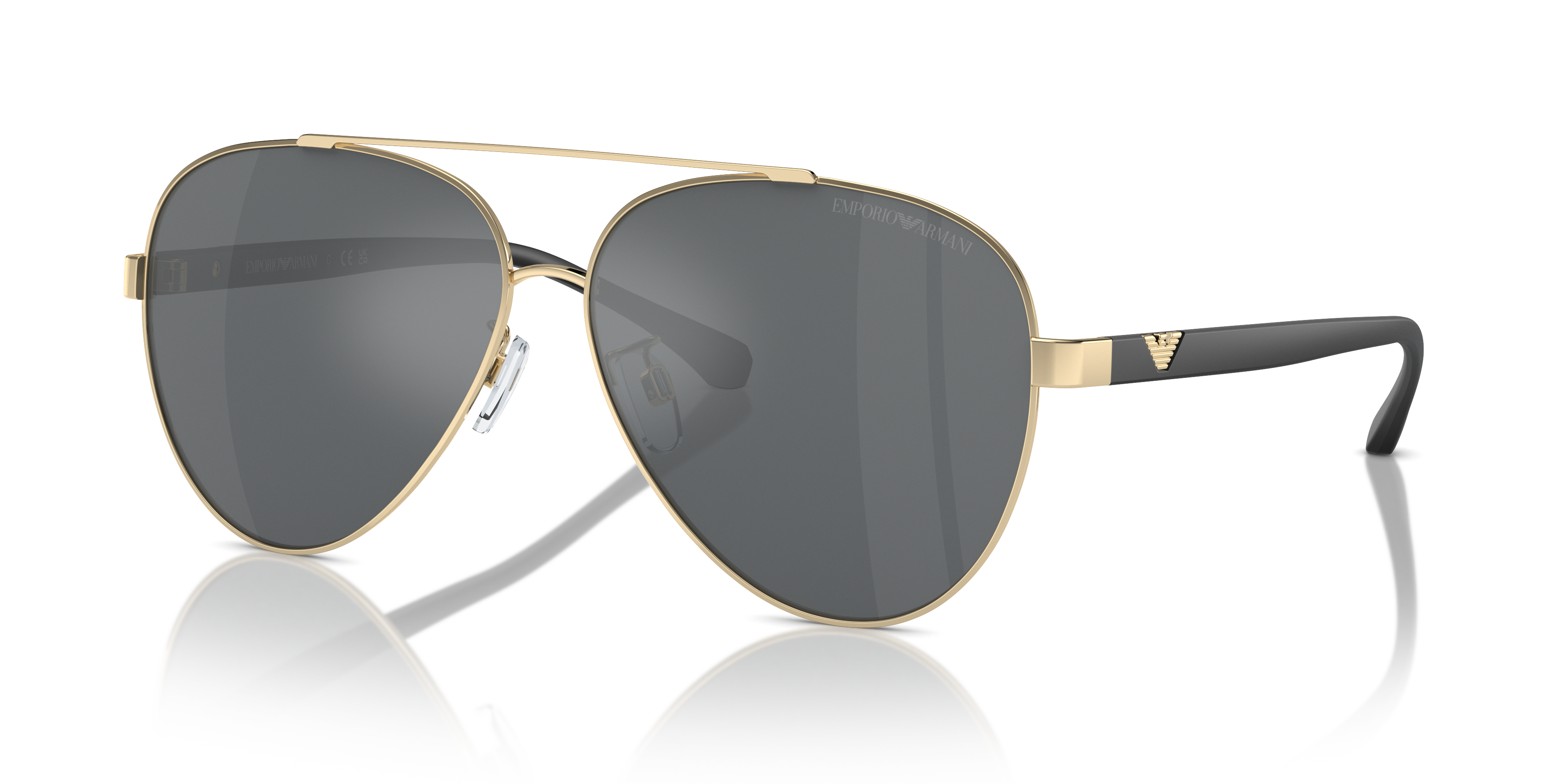 Emporio Armani Emporio Armani Aviator Sunglasses in Brown for Men | Lyst