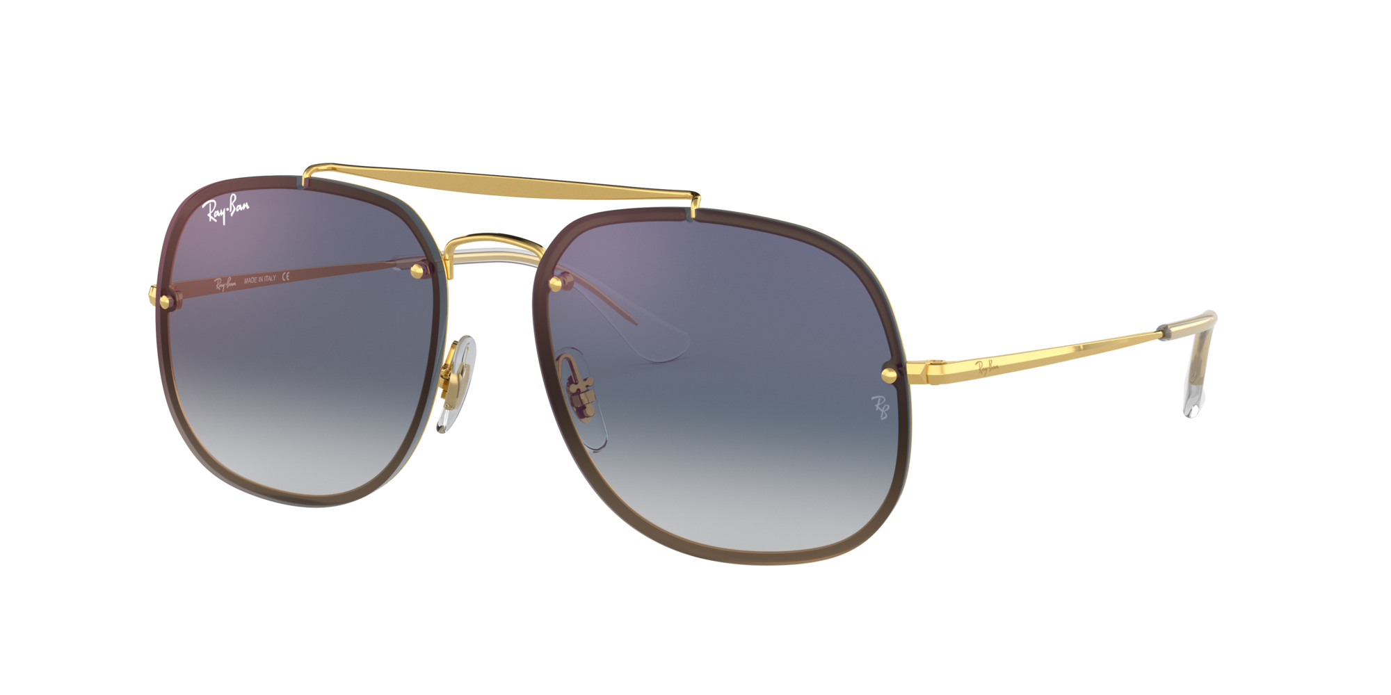 Ray-Ban RB3583N BLAZE GENERAL 58 Blue Gradient Mirror \u0026 Gold Sunglasses |  Sunglass Hut Australia