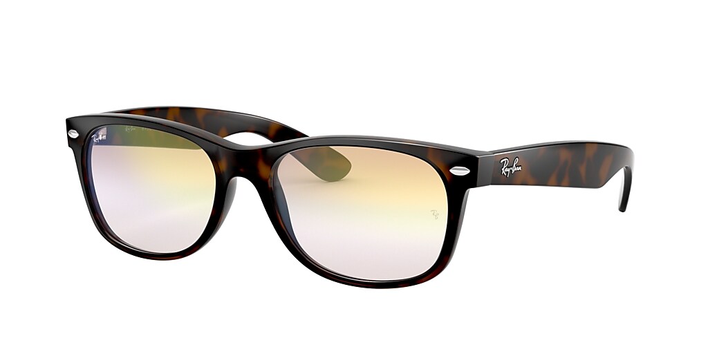 Ray-Ban RB2132 NEW WAYFARER FLASH GRADIENT LENSES 52 Green & Tortoise ...