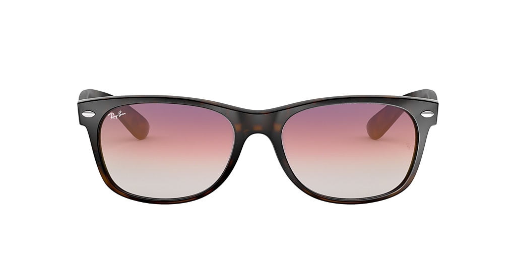 RayBan RB2132 NEW WAYFARER FLASH GRADIENT LENSES 52 Violet & Tortoise