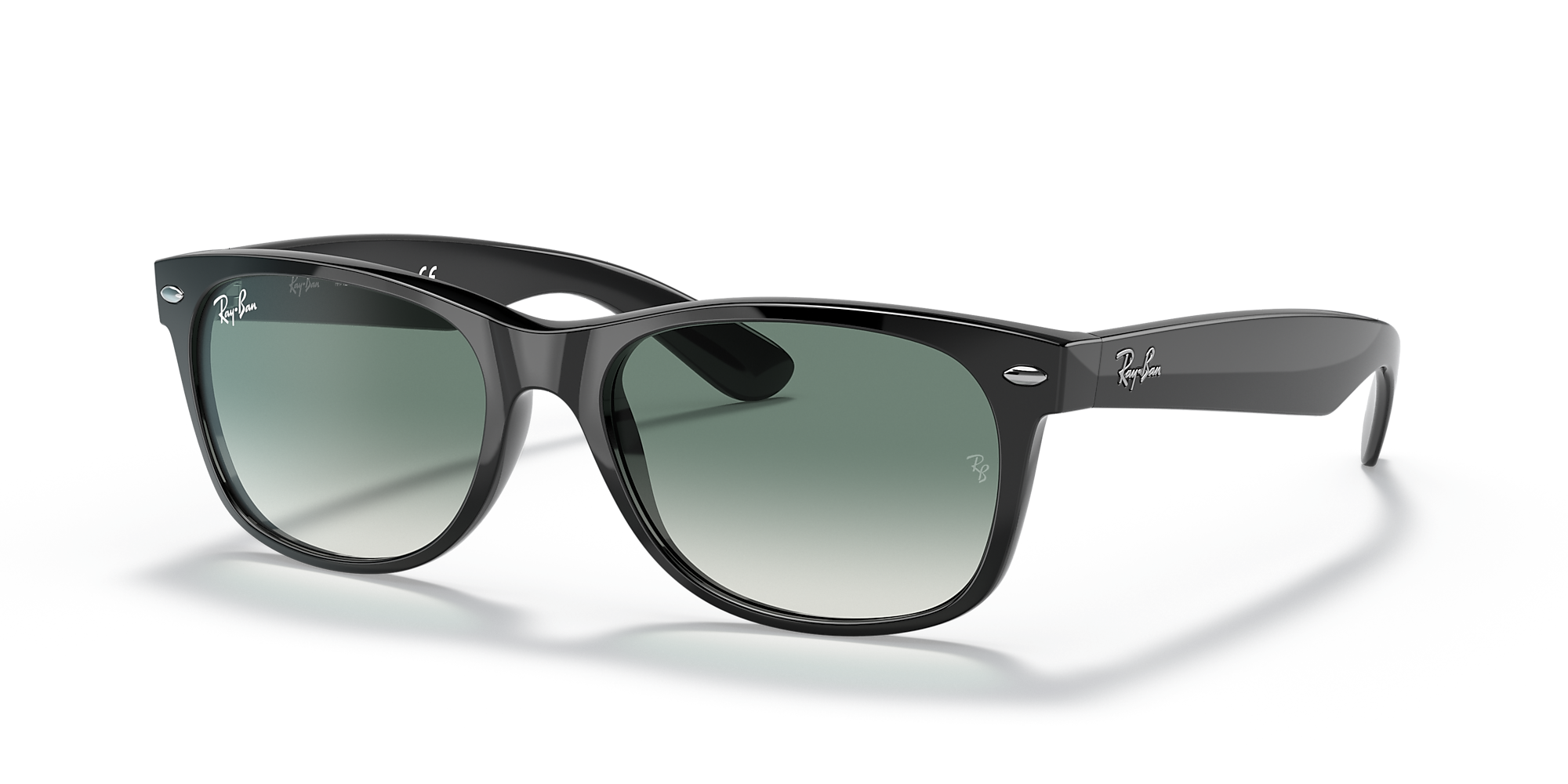 Ray-Ban RB2132F New Wayfarer Flash Gradient Lenses 55 Green Gradient ...