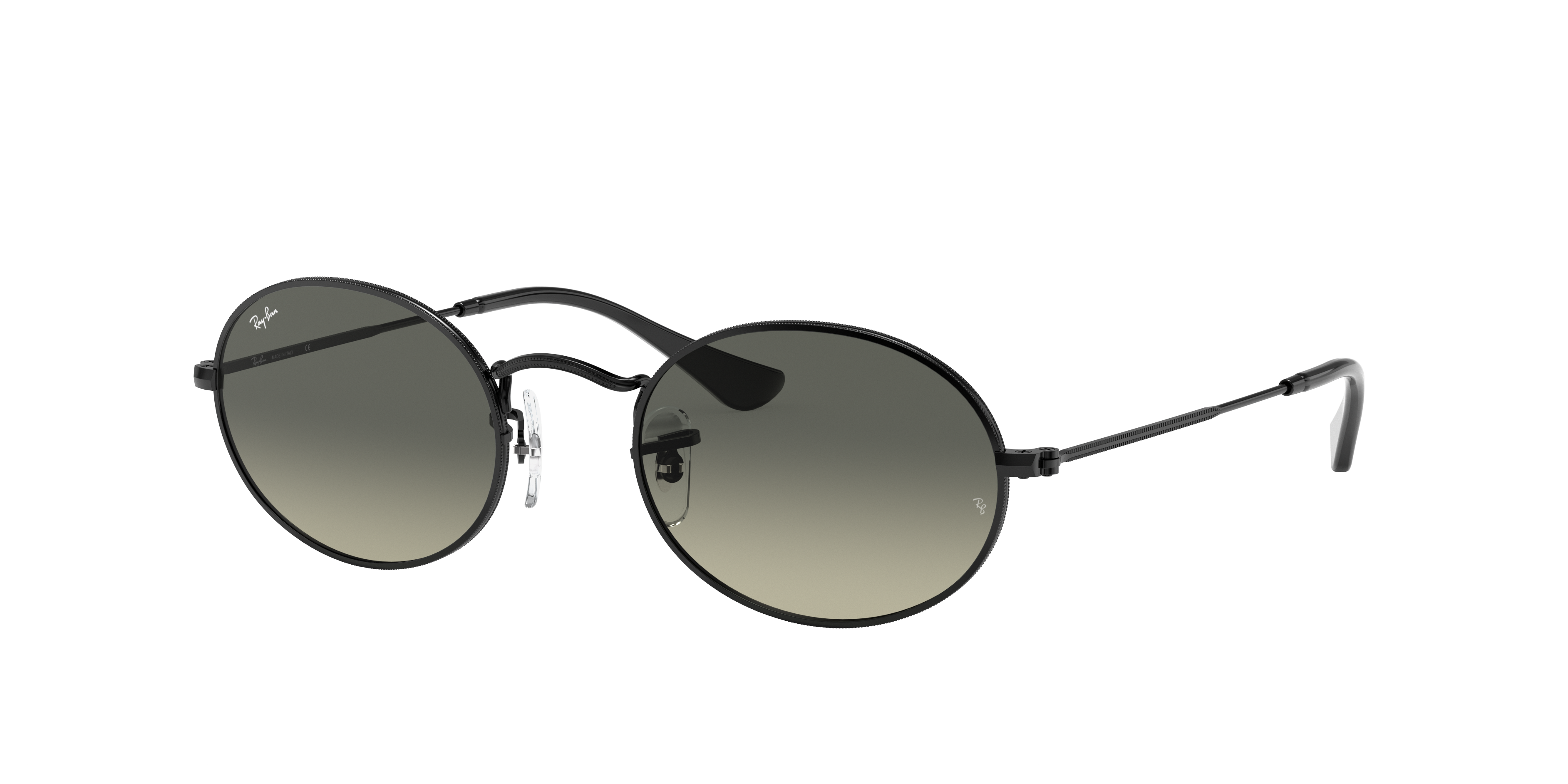 oval ray bans black