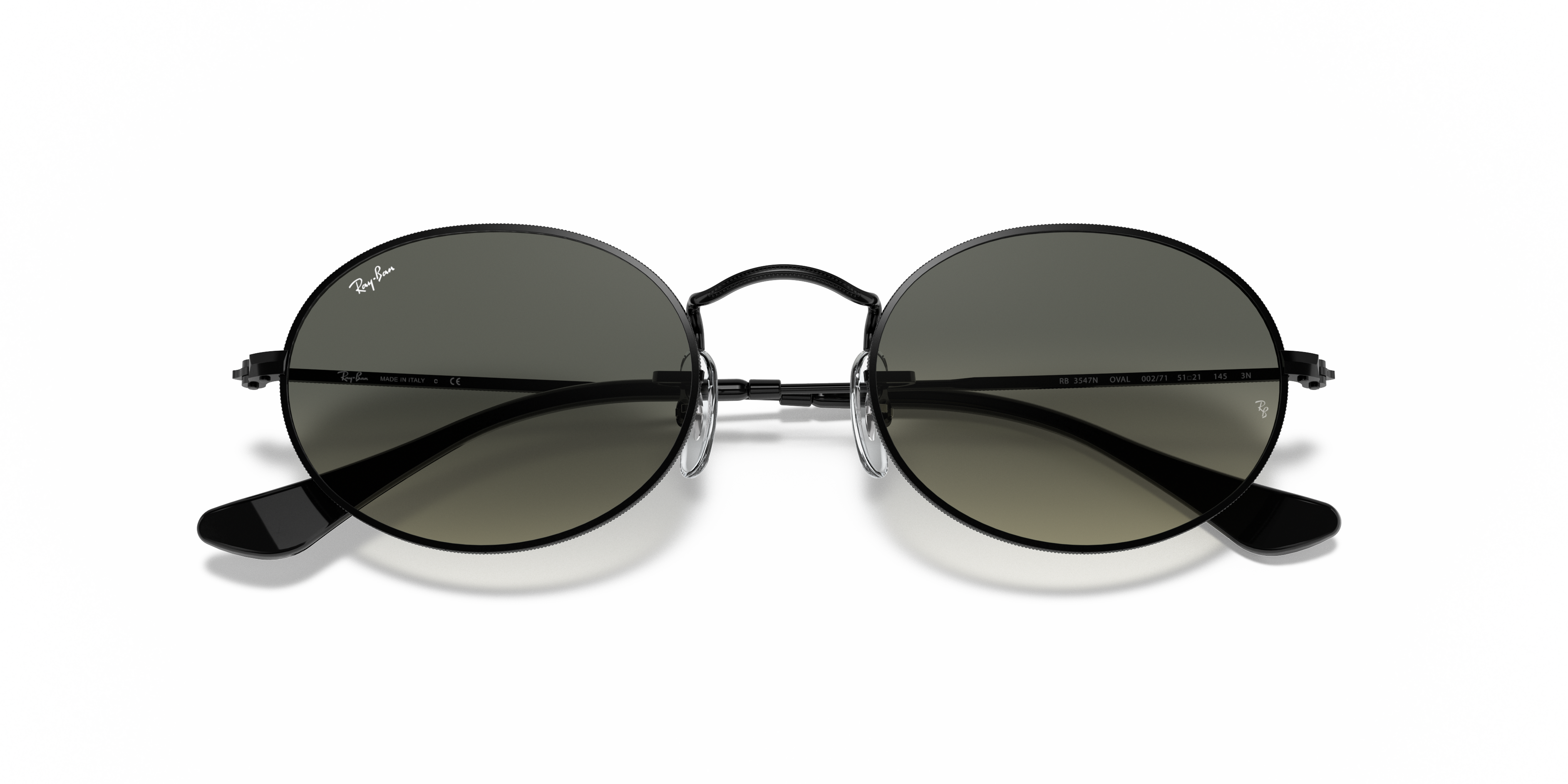 black oval ray bans