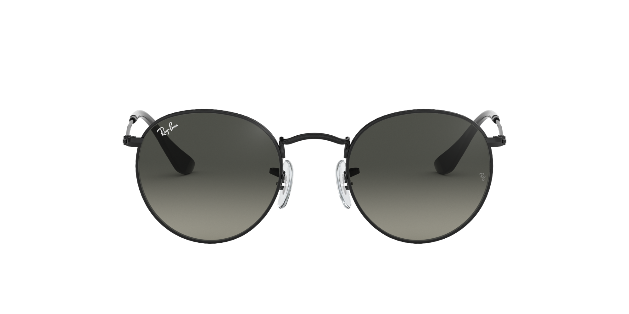 ray ban round metal black sunglasses