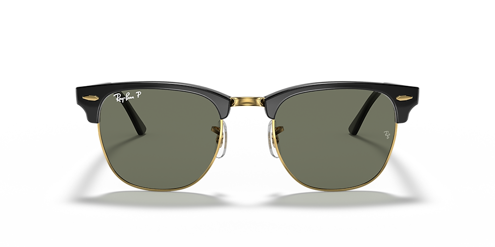 Ray-Ban RB3016F Clubmaster Classic 55 Green & Black Polarized
