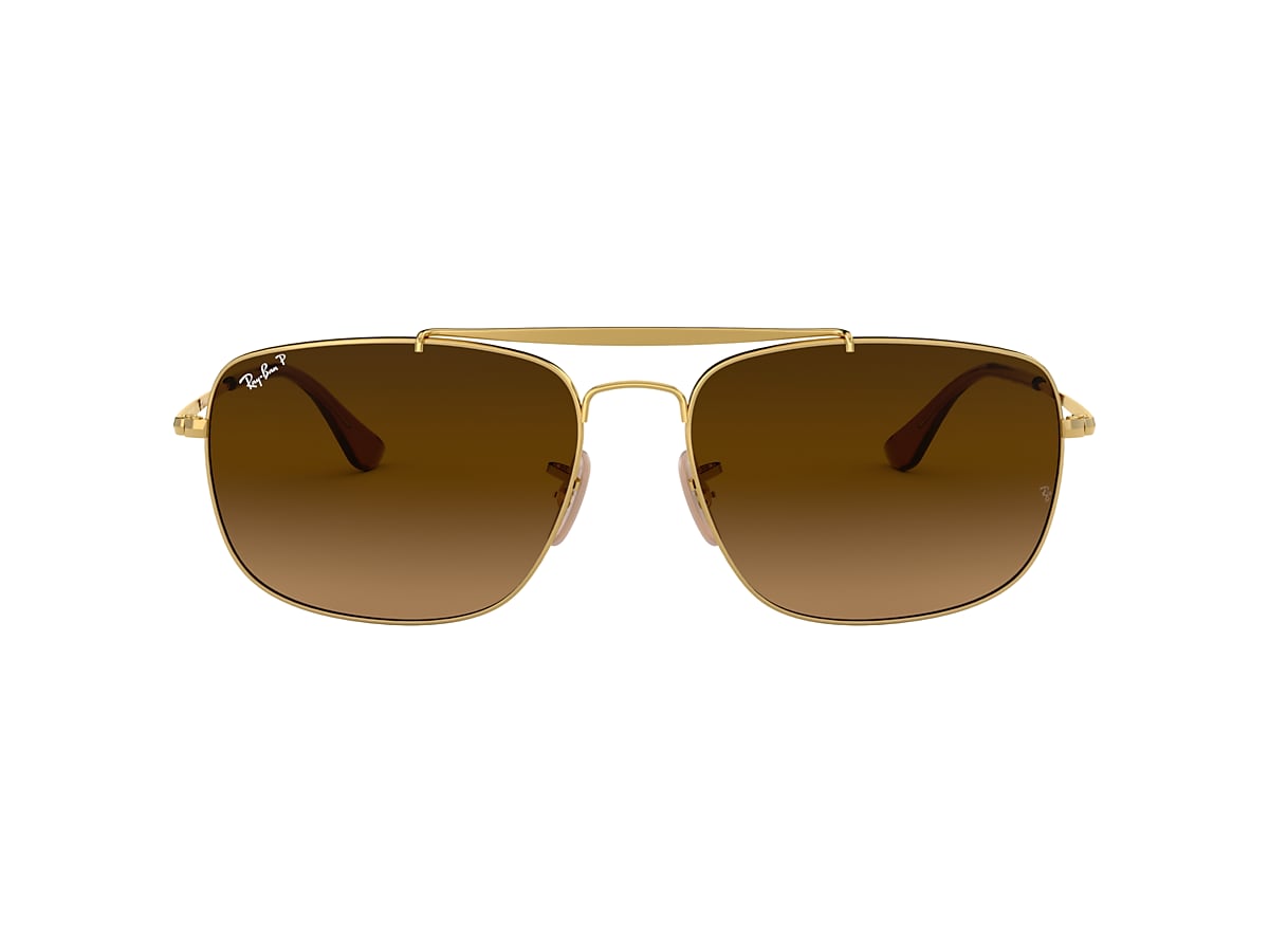 Ray Ban Rb3560 Colonel 61 Polarized Brown Gradient Gold Polarised Sunglasses Sunglass Hut United Kingdom