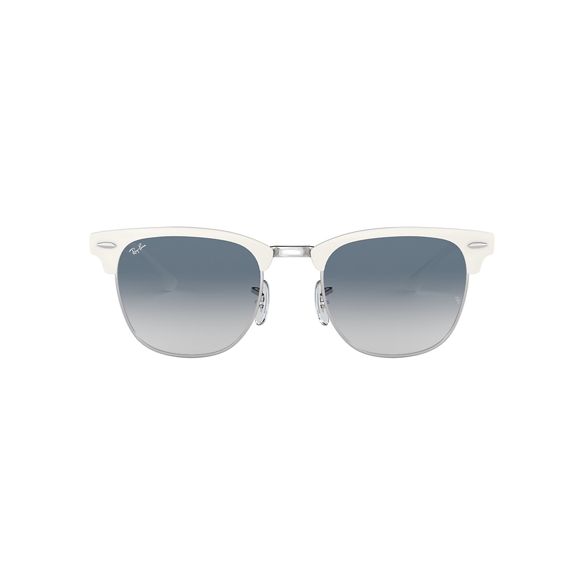 Ray-Ban RB3716 Clubmaster Metal 51 Light Blue Gradient & White Sunglasses |  Sunglass Hut United Kingdom