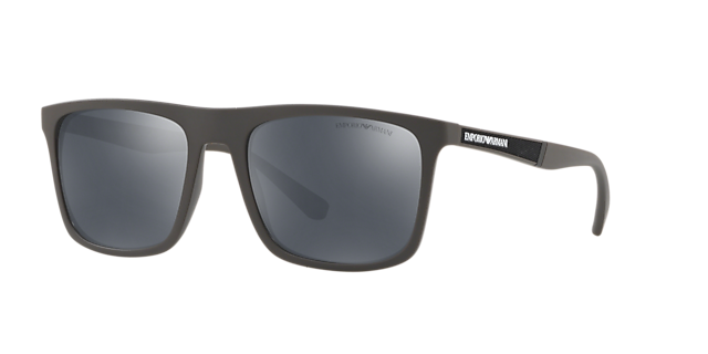 Emporio Armani EA4097 56 Mirror Black Matte Brown Sunglasses